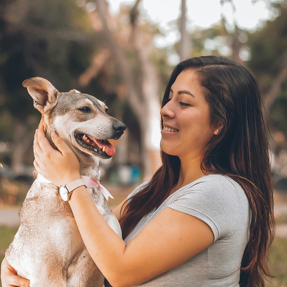 Woman with her dog